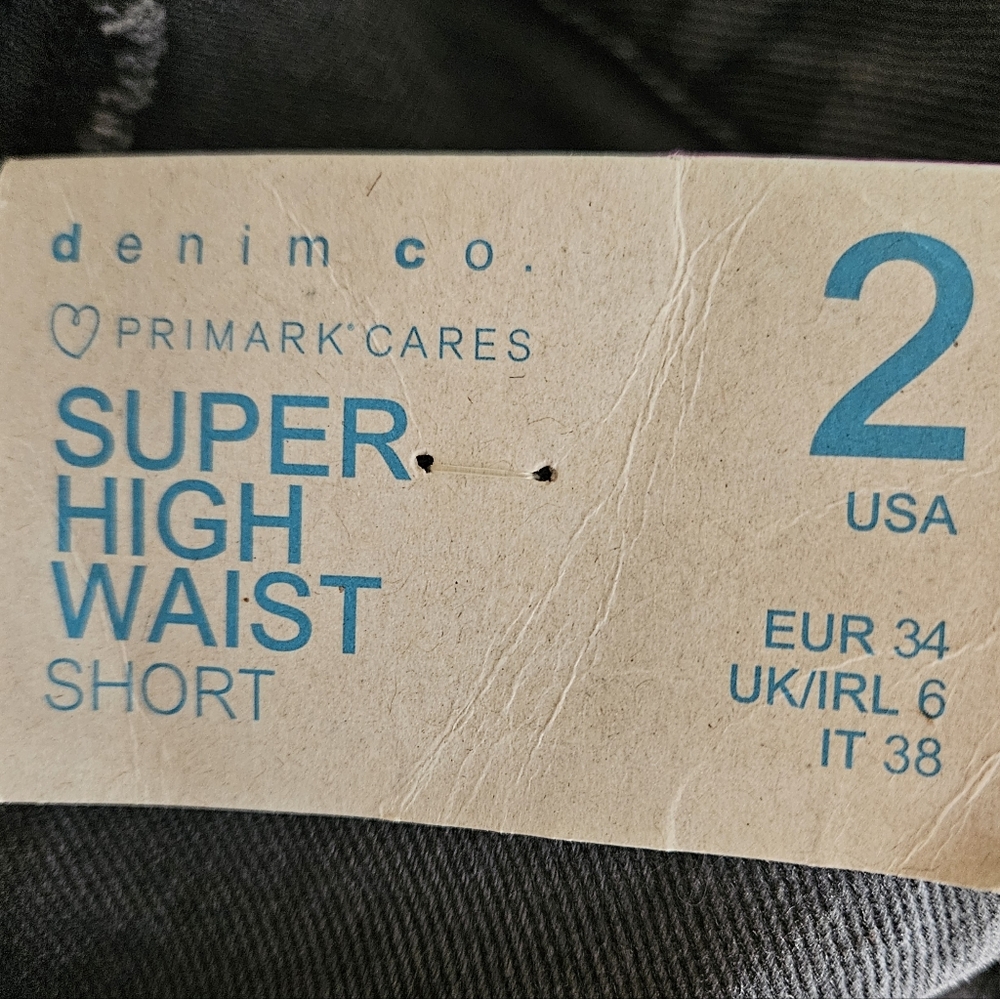 Primark Black Super High Waist Jean Shorts - Picture 7 of 7